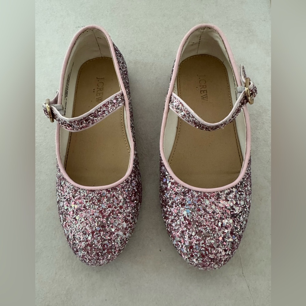 J crew - Crewcuts - girls glitter shoes - size 1